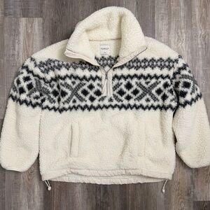 Abercrombie and Fitch Soft A&F Collection 1/4 Zip Sherpa Pullover-size XL *NWOT*